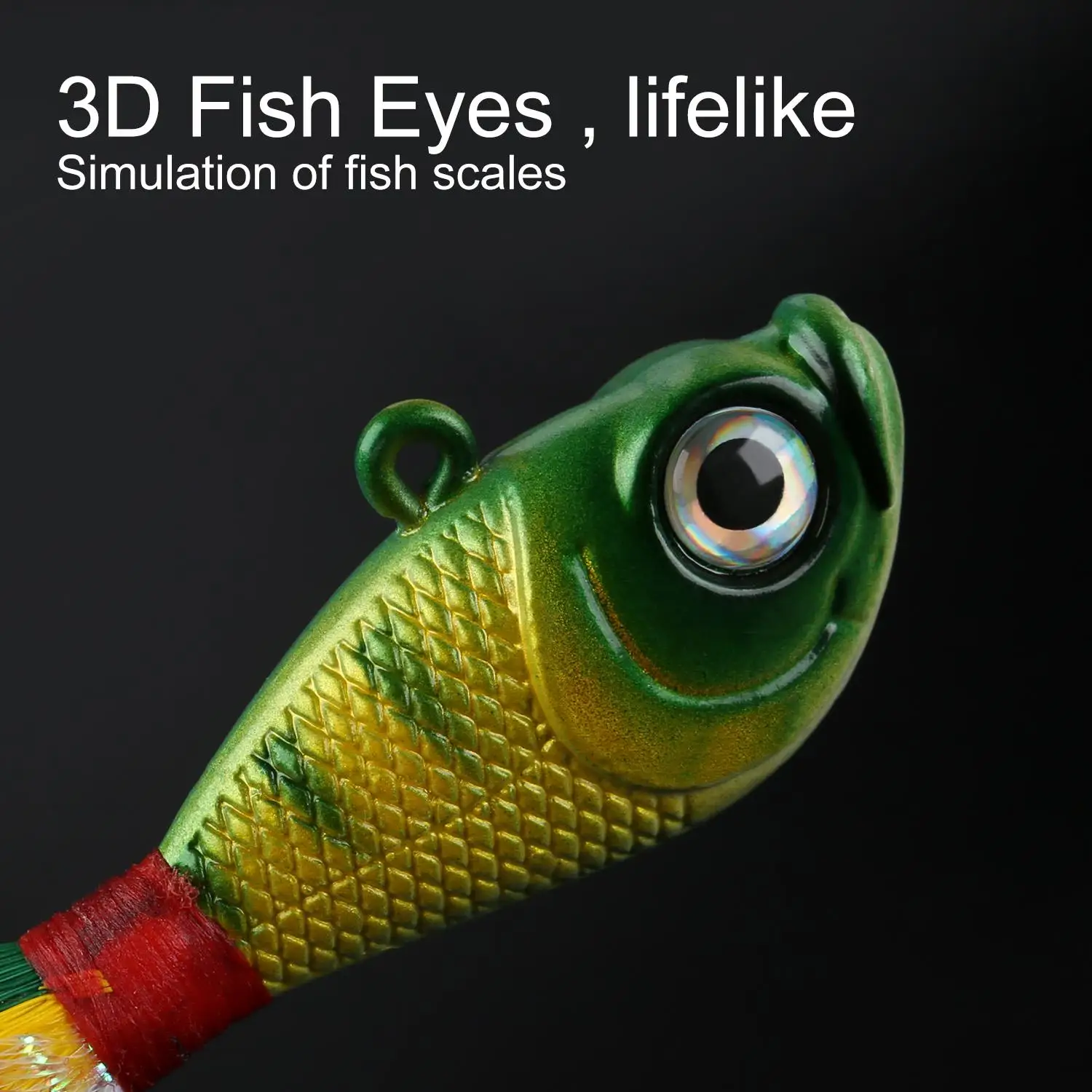 Sougayilang 5 шт.. Крючки мормышки 3D глаза рыболовная приманка с оленем волосы