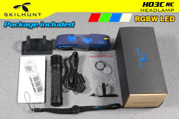 Skilhunt H03C RC CREE XM L красный/зеленый/синий/белый многоцветный светодиодный