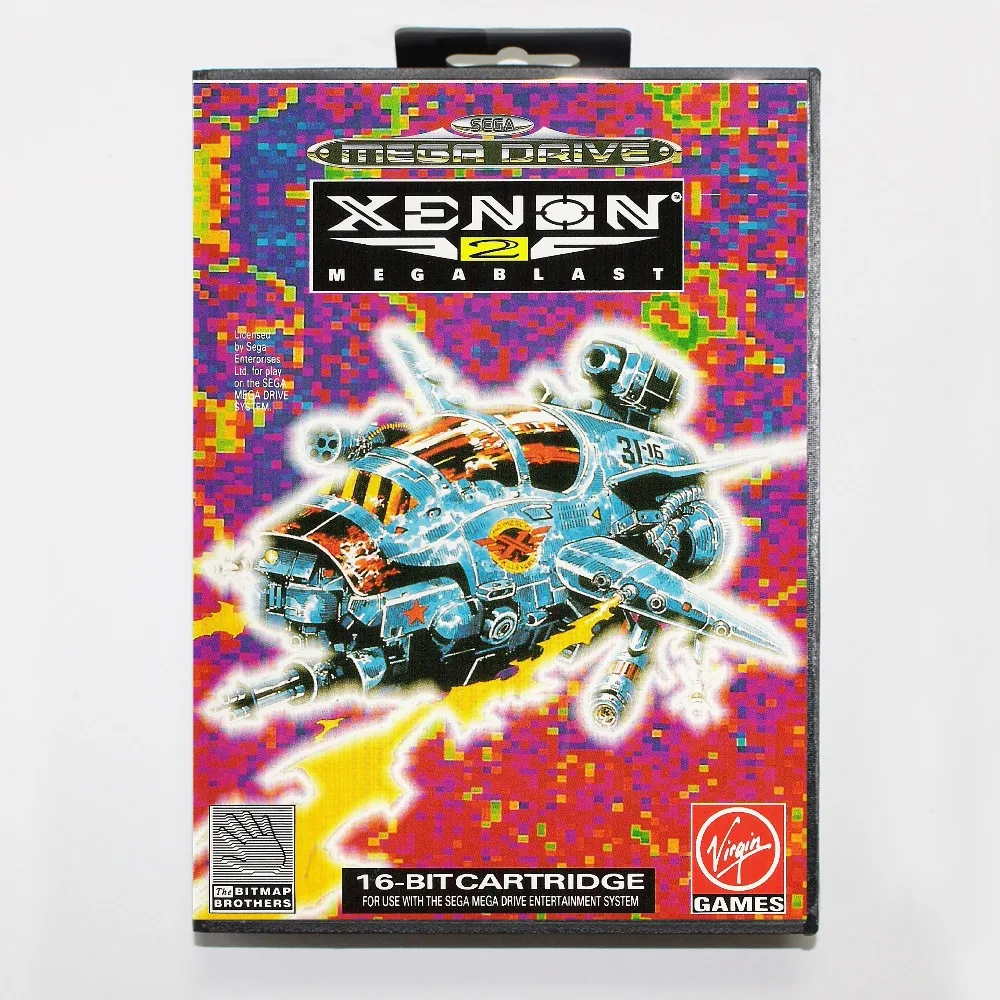 

Xenon 2 mega blast pal 16 bit SEGA MD Game Card With Retail Box For Sega Mega Drive For Genesis