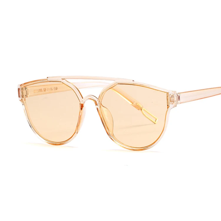Новые винтажные Серебристые солнцезащитные очки кошачий глаз, женские модные брендовые дизайнерские зеркальные солнцезащитные очки Cateye для женщин, UV400 - Цвет линз: Коричневый