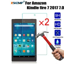 XSKEMP 2 шт./лот 9 H Настоящее Закаленное стекло протектор экрана для Amazon Kindle fire 7 7,0 дюймов ультратонкий планшет защитная пленка