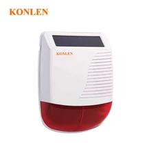 KONLEN беспроводной Открытый солнечной энергии сирена стробоскоп звук вспышка 433 МГц для домашней сигнализации