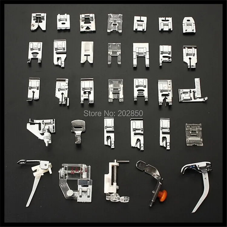 

32Pcs Different Presser Foot For Multi-Function Household Sewing Machine,Compatible With Brand Of Singer,Brother,Janome,Acme...