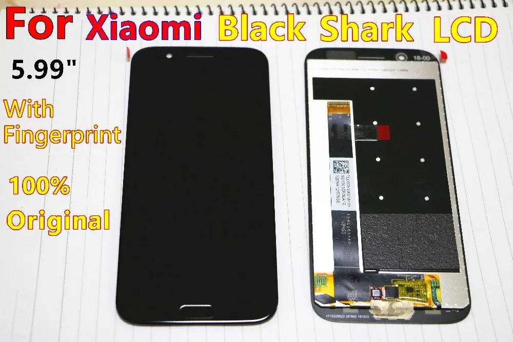 

Original For Black shark LCD xiaomi balck shark display Touch Screen Display with fingerprint balck shrak LCD display+touch