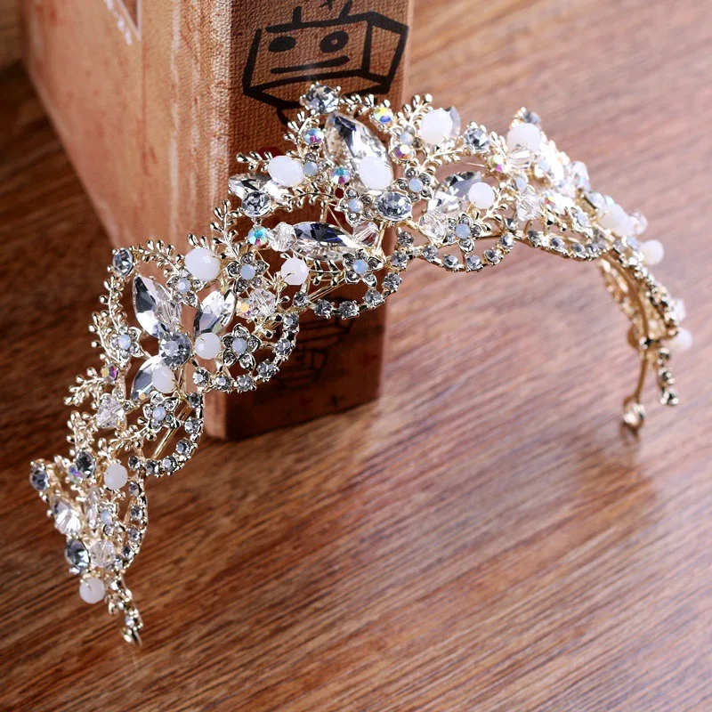 

Luxury Rhinestone crown and Tiaras Princess Queen Vintage headbands Crowns Bridal Hair Accessories bride wedding hair jewelry