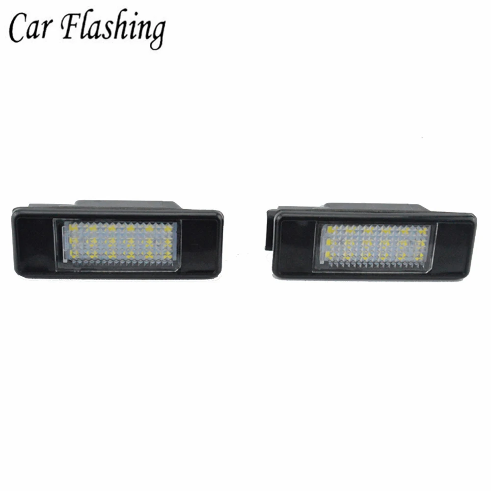 2Pcs Error Free 18 LED License Plate Light for Peugeot 207 308 Citroen Berlingo C2 C3 Pluriel Baujahr 2004-2009 C4 C5 C6 DS3 P12 |
