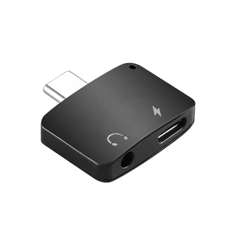 Mobile Phone Adapters 2 in 1 Mini Type c Charging to 3.5mm Earphone