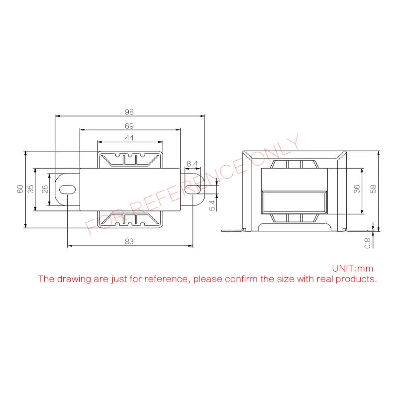 CIRMECH Dual ac 18 в 50 Вт квадратный EI трансформатор для предусилителя усилитель тон доска использовать 110 В 220 В опционально