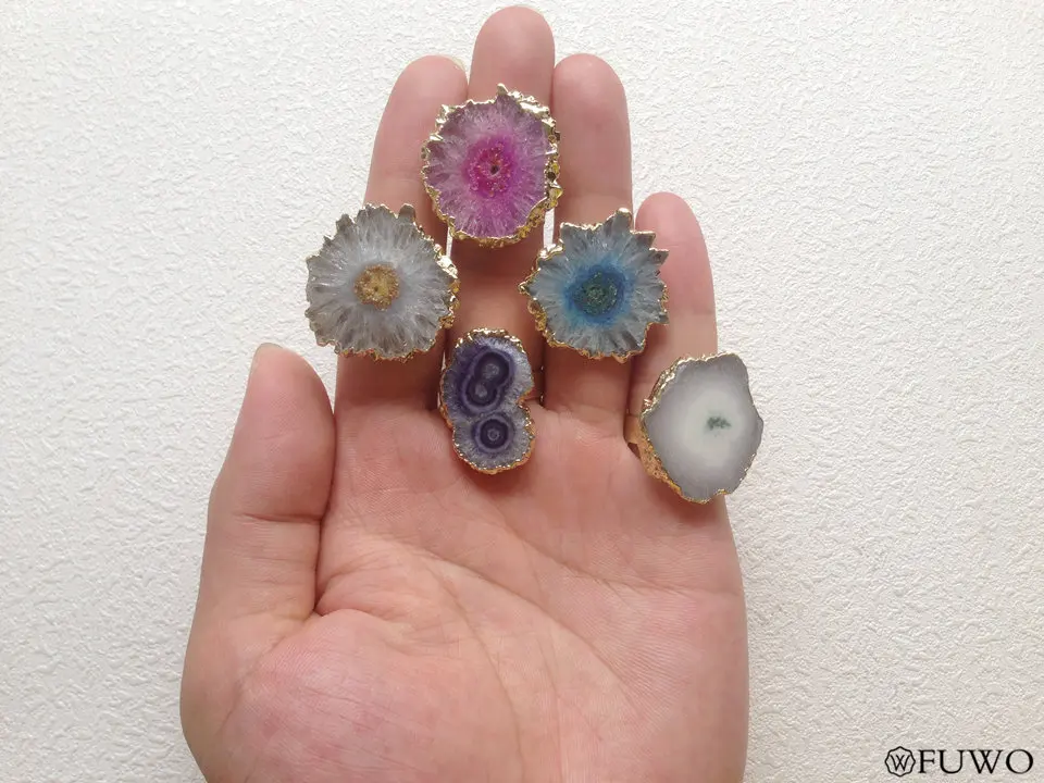 Natural Stalactite Rings 12