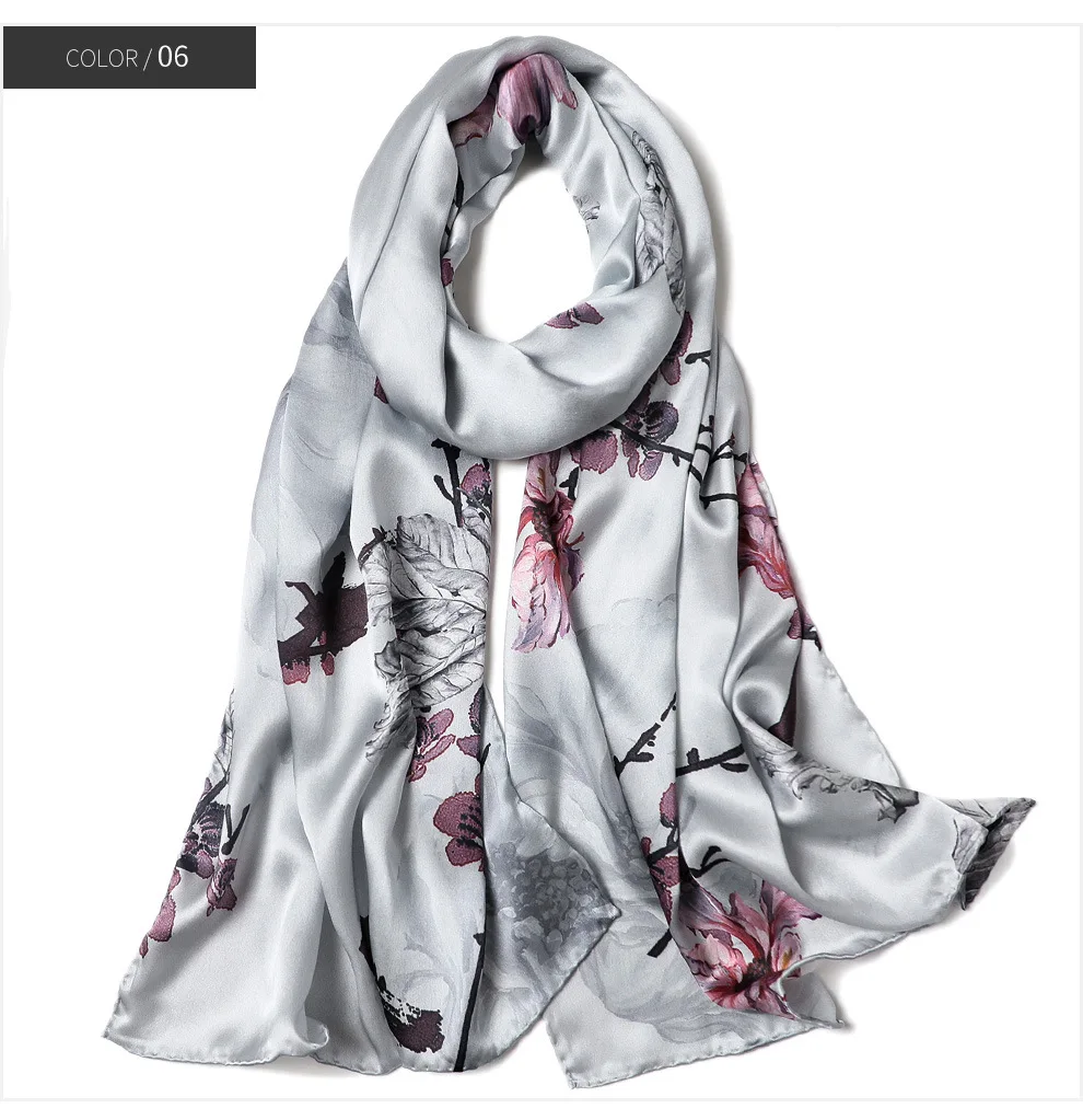 DANKEYISI, женский шарф из чистого шелка, женский длинный шелковый шарф, ручная работа, шарфы с цветочным принтом, шаль, женский шарф из натурального шелка, шаль