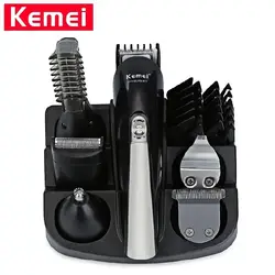 Kemei KM-600 машинка для стрижки волос профессиональный триммер 6In1 Бритвенные наборы Электрический Для мужчин волос резки бритва борода Clipper