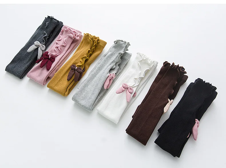 Bonito da Criança da Criança do Bebê de Malha Calças de Algodão do Inverno do Bebê Criança Meninas Tornozelo Comprimento Footless Collants Plissado Moda Nono - 14 Comprimento Footless Collants Plissado Bonito Da Criança