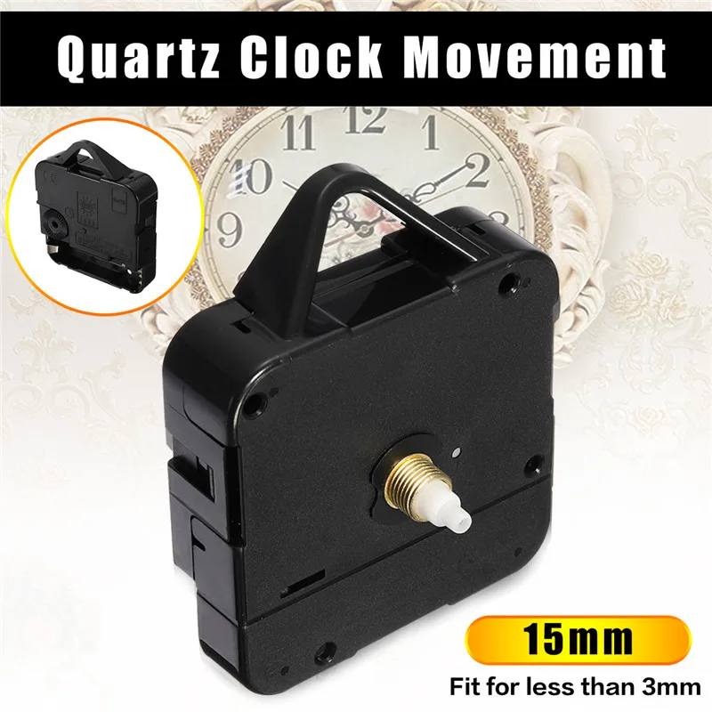 

15mm DIY Replacement Wall Quartz Clock Movement Mechanism Motor & Fitting Repair Replacement Parts