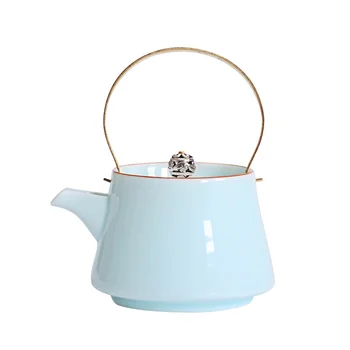 

Celadon bolster pot Kung Fu tea pot teapot single brew creative Japanese flower 210ML