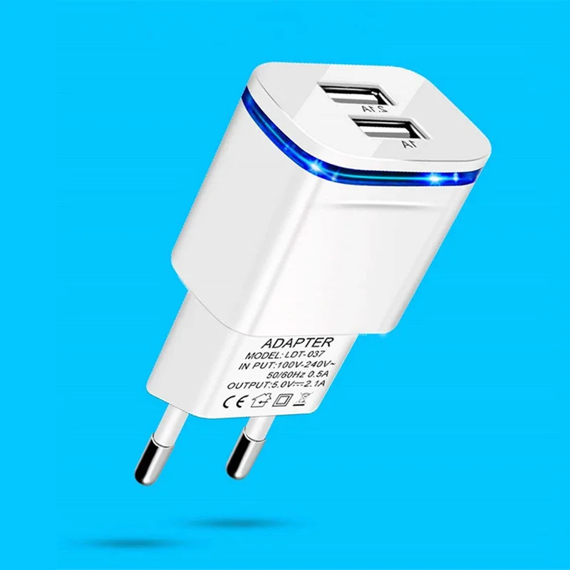 1 шт. штепсельная вилка европейского стандарта 2 порта USB зарядное устройство Blu ray