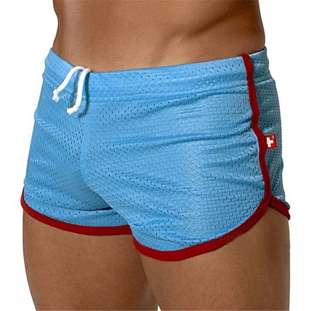 

Men's Running Sport Shorts Quick Dry Low Waist Beach Shorts Mesh Breathable Fitness Trunks
