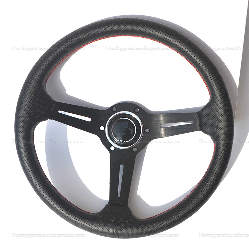Маленький Автомобильный руль ND 350 мм/14 дюймов с красным стежком|car steering wheel|drift
