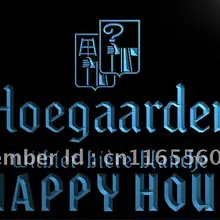 LA663-Hoegaarden пиво «Happy Hour» бар светодиодный неоновый свет Знак Домашний Декор ремесла