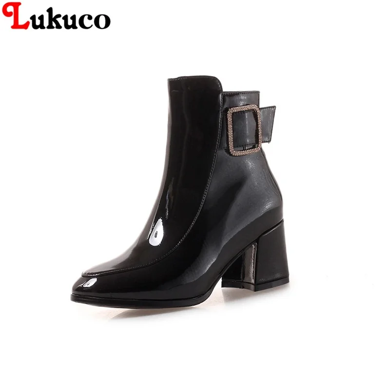 

Lukuco New Comfortable Short Boots Big Oversize 34 35 36 37 38 39 40 41 42 43 High Quality 6.5cm Heels Free Shipping Lady Shoes