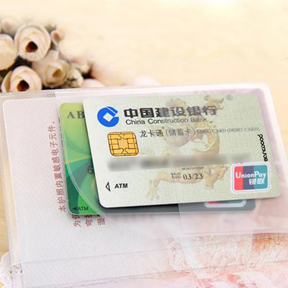 Твердый унисекс бизнес прозрачный паспорт Cridit Card& ID держатель для карт дорожный защитный чехол 9IFJ