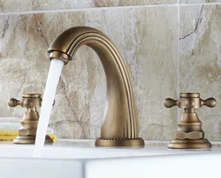 Antique Brass  Dual Cross Handles Mixer Taps Bathroom Vessel Sink Basin Faucet  anf009