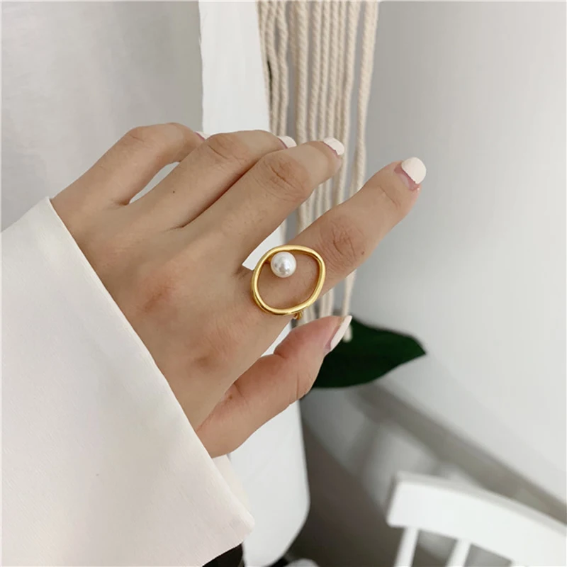 Peri'sBox изысканное кольцо с искусственным жемчугом для женщин минималистичные кольца ювелирные изделия романтические подарки