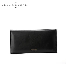 JESSIE & JANE Neue Stil Designer-marke Handtasche Einfache Leder Lange Frauen Geldbörsen Mini Taschen 5316