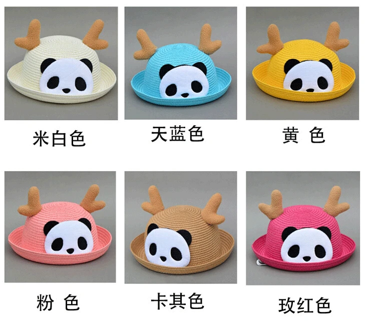 Chapeau De Paille De Panda De Style Coreen Pour Garcon Et Fille 10 Pieces Lot Unisexe Decontracte Design De Dessin Anime Pour Enfants Bois Chapeau De Soleil Pour Bebe Gratuit Aliexpress