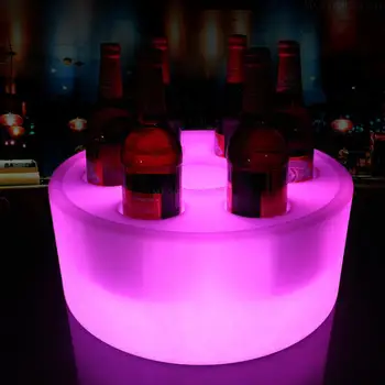 

LED Ice Bucket Event Night Club KTV LED Beer Color-Changing Flashing Light Wine Rack ice Buckets Free shipping