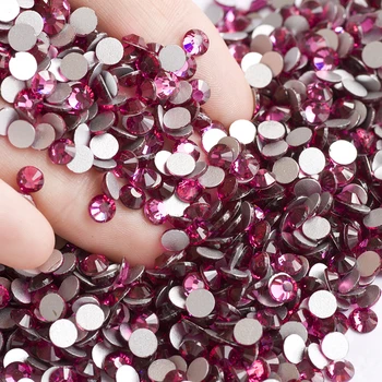 

2028NoHF Fuchsia SS20 Crystal Flatback Rhinestone non Hotfix Stones Fuchsia Nail Art CZ rhinestones For nail art