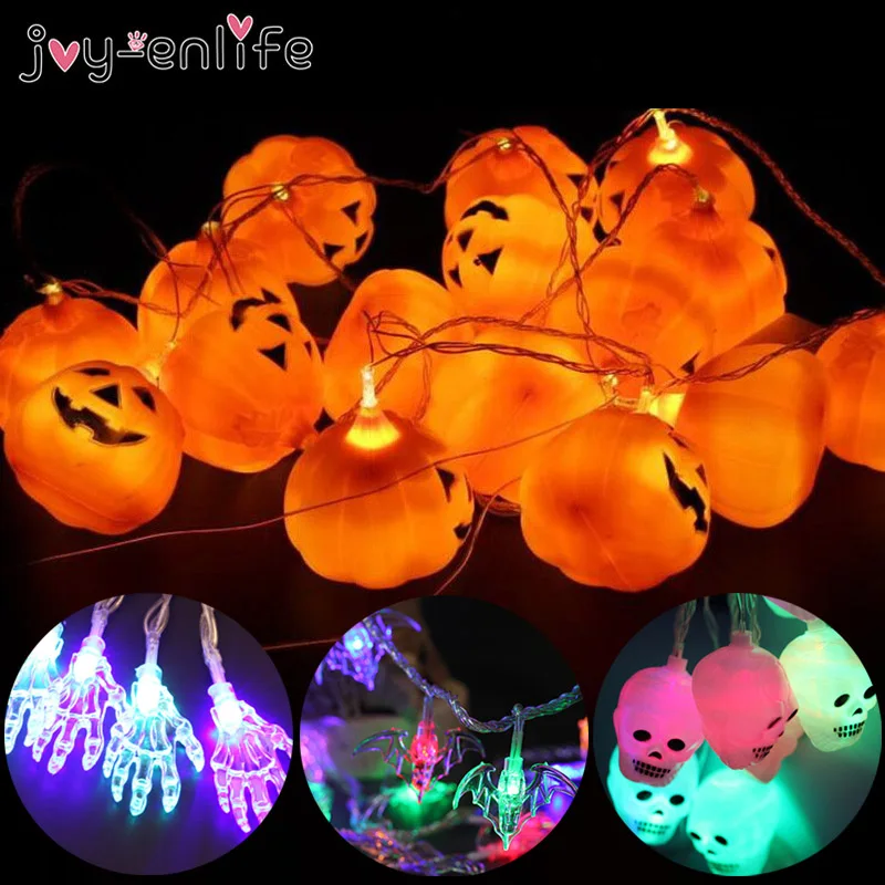 1 комплект 10 светодиодный фонарь тыква, череп на Хеллоуин летучая мышь светодиодный светильник на Хэллоуин для помещений наружные огни Crazy декор для Хэллоуина, вечеринки