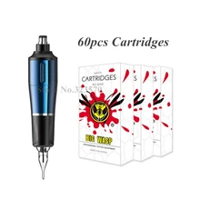 HUMMINGBIRD Бронк ручка поворотный картридж тату машина швейцарский мотор и три коробки картридж иглы(20 шт./кор