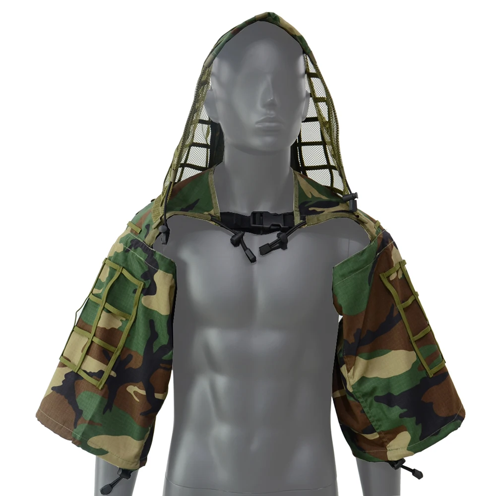 ROCOTACTICAL Ghillie костюм основа из ткани Рипстоп камуфляж тактическая верхняя одежда для снайпера гадюка капоты сp MultiCam/Лесной