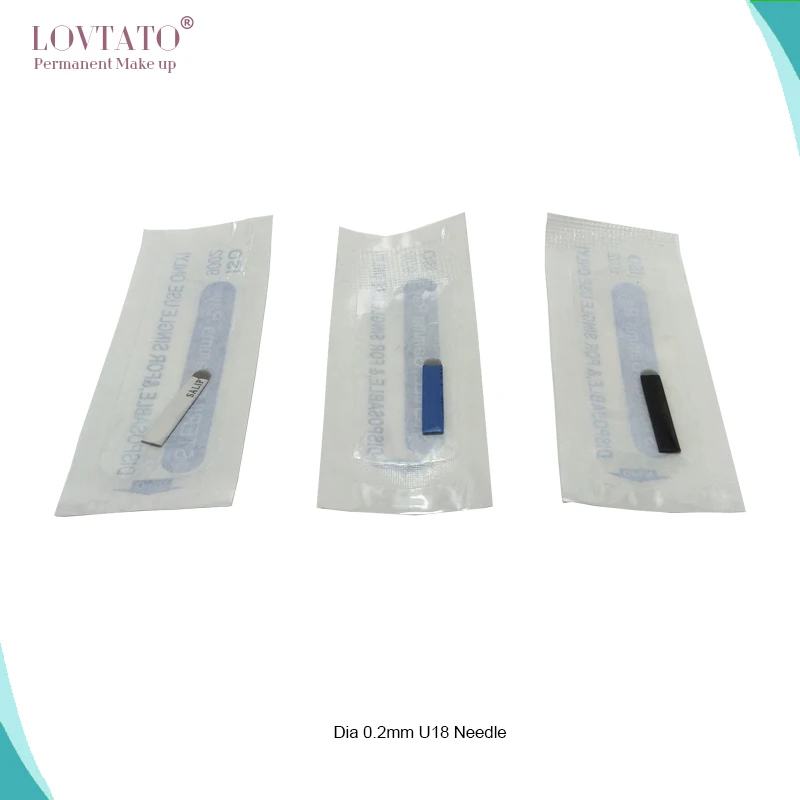

Dia 0.2mm U18 microblading needles Agulha U Shape Blade Arc tattoo needles for manual pen Permanent Makeup desgin pen use 20pcs