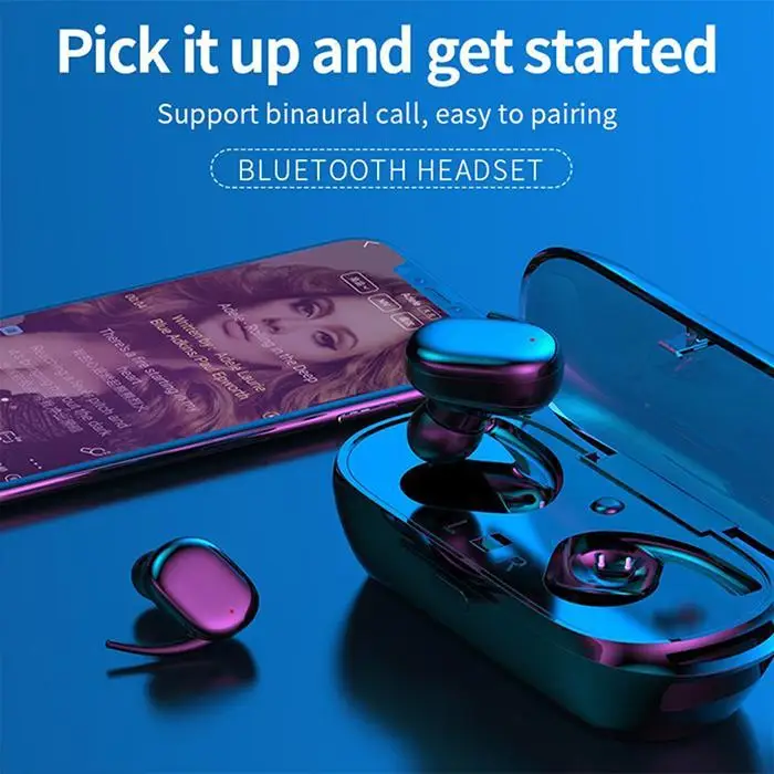 Bluetooth 5,0 наушники TWS наушники беспроводные наушники-вкладыши Gamming стерео гарнитура с микрофоном зарядная коробка светодиодный свет
