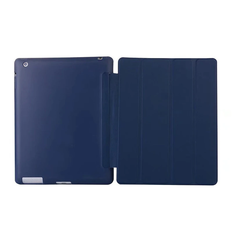 Для IPad 4 IPad 2 кожаный чехол мягкая Вернуться ТПУ Trifold Smart Cover противоударный Защитный чехол для IPad 2/3 /4