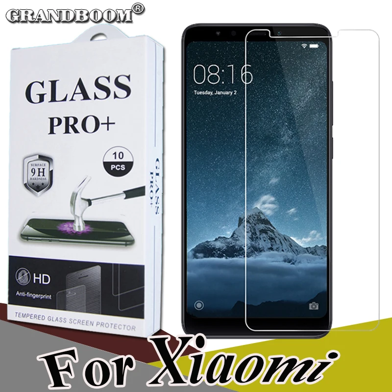 100pcs Tempered Glass Screen Protector For Xiaomi Redmi Note 6 5 Pro 5A