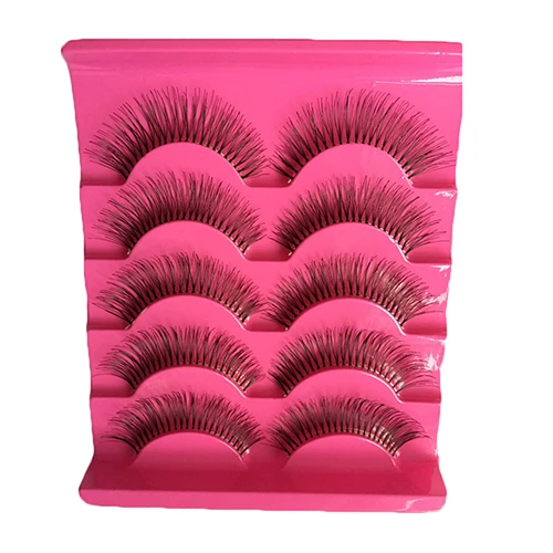 

5 Pairs 3D Natural Long Eye Lashes Makeup Handmade Thick Fake False Eyelashes