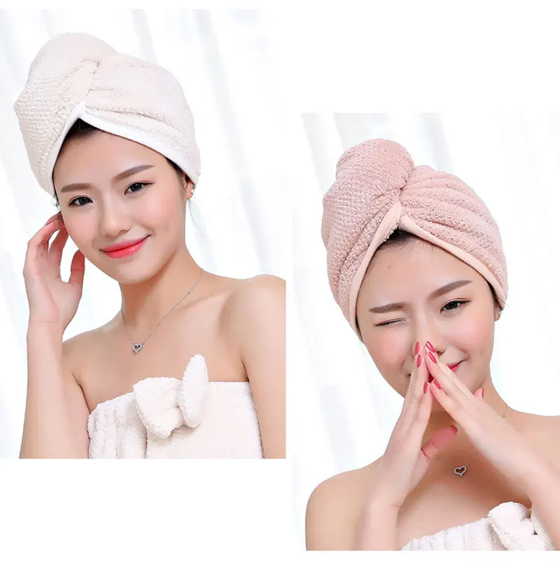 Японский Полиэстер Хлопок для женщин ванная комната супер абсорбент быстросохнущее банное полотенце для волос сухая шапочка банное турецкое полотенце 23x60 см 10