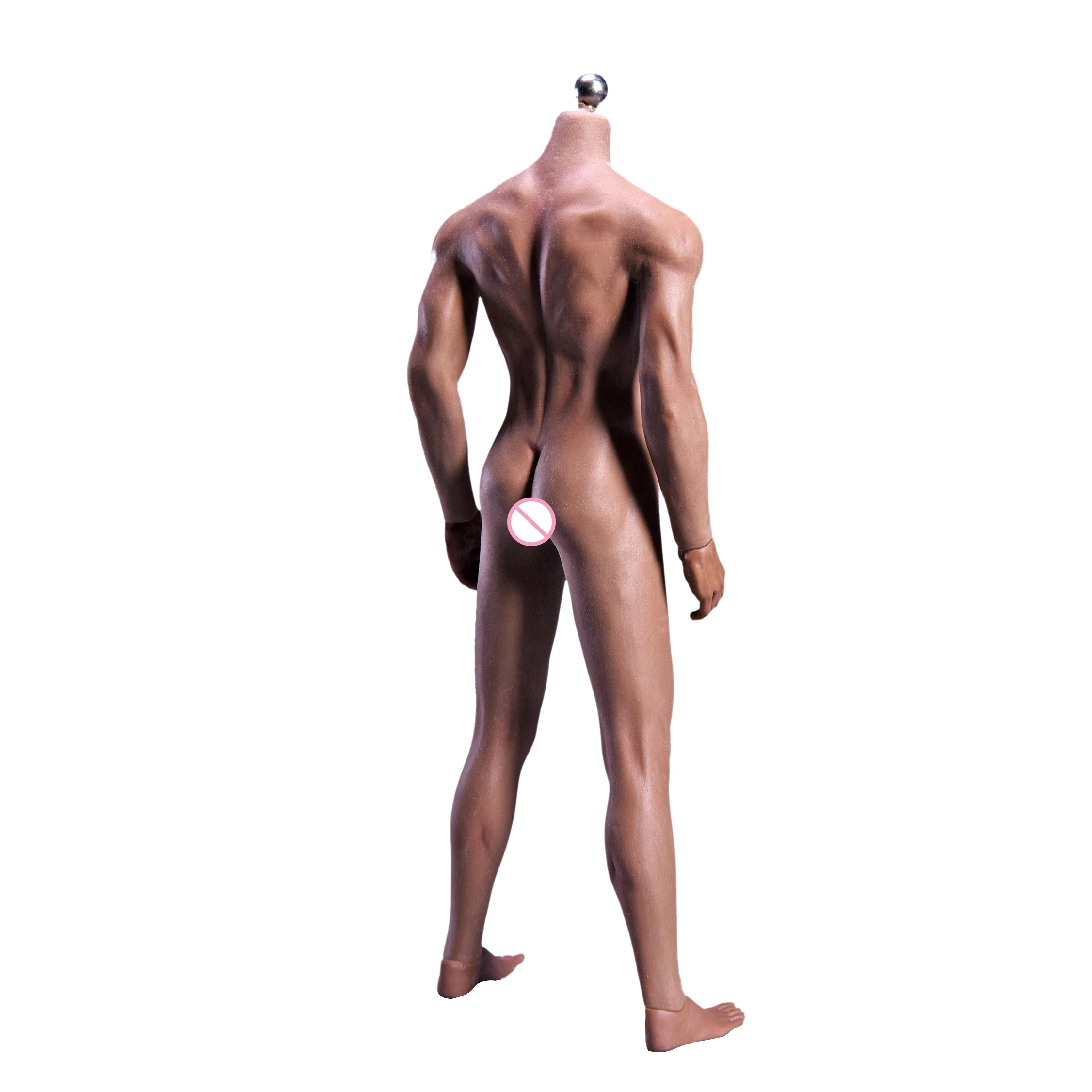 1/6 Scale 12''Ultra Flexible Muscular Male Seamless Body Stainlee Steel Skeleton Rubber Human-like Skin Bodies for 1/6 Head