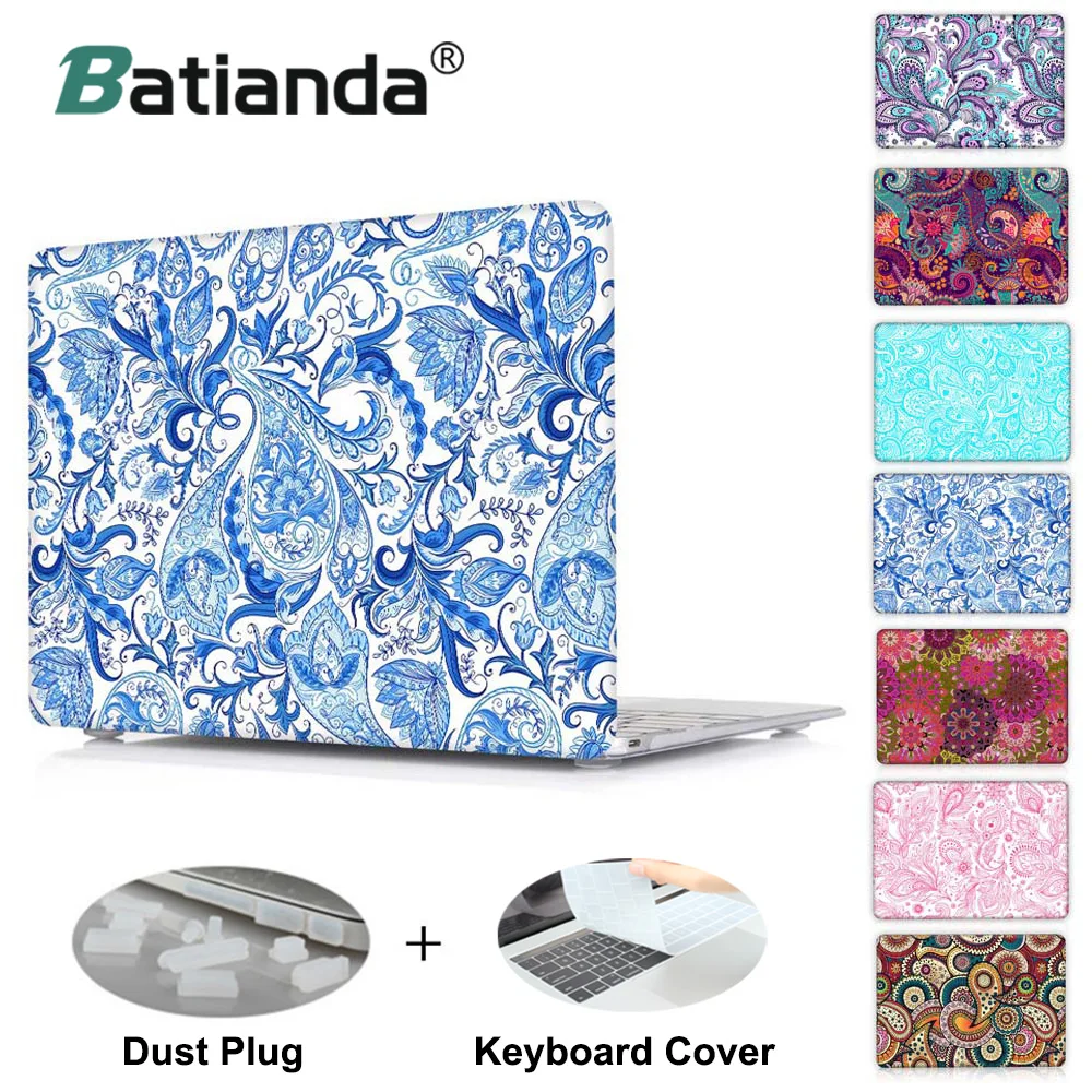 Custodia Etnica Con Stampa Floreale Con Design A Vento Per Macbook Pro 13.3 15.4 Pro Retina 12 13 15 Pollici Per Macbook Air 13 2018 A1932
