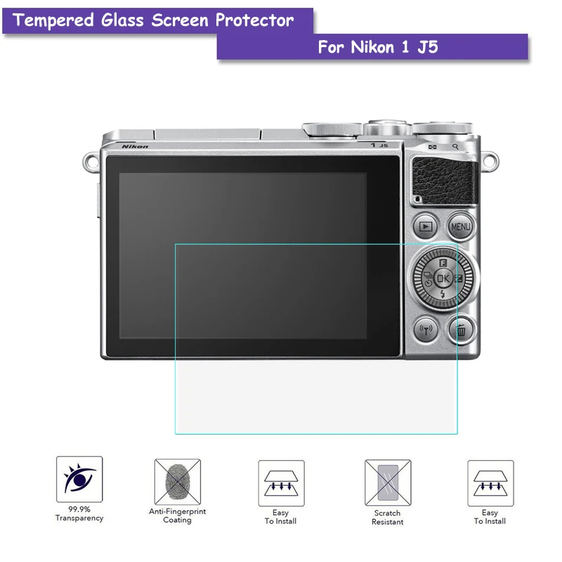 9H Hardness Premium Tempered Real Camera Glass LCD Screen Protector
