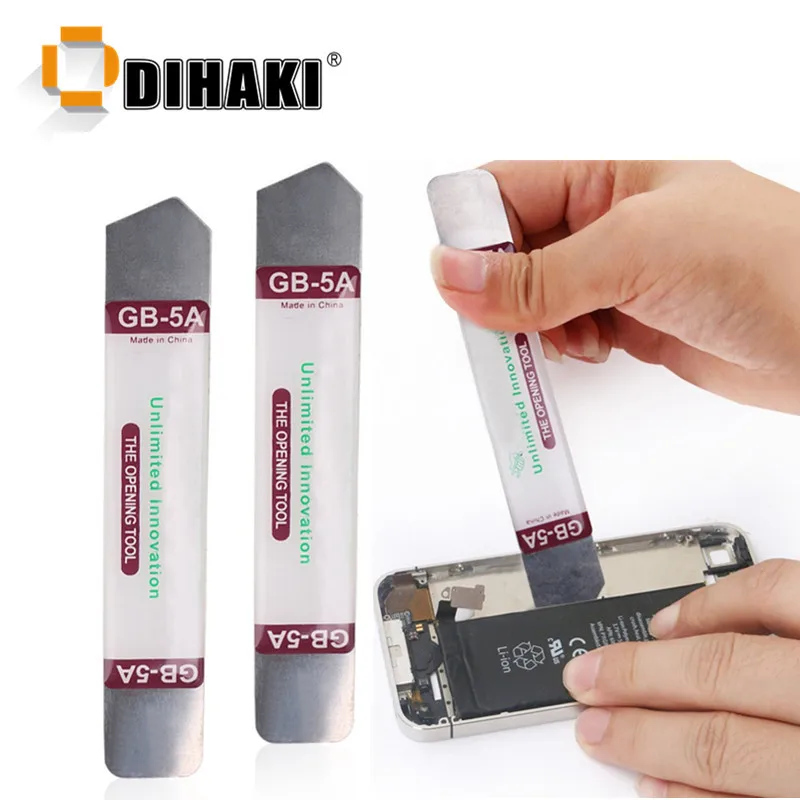 

2PCS Metal Thin Pry Blade Spudger Cell Phone Tablet LCD Screen Battery Repair Opening Tools for Samsung iPhone iPad Glue Removal