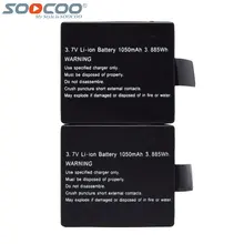 2 Pcs/Set Original SOOCOO 1050mAh 3.7V Rechargeable Li-on Batteries for C10S C30 SJ CAM 4000 SJ5000 Wifi 4K Sport Action Camera