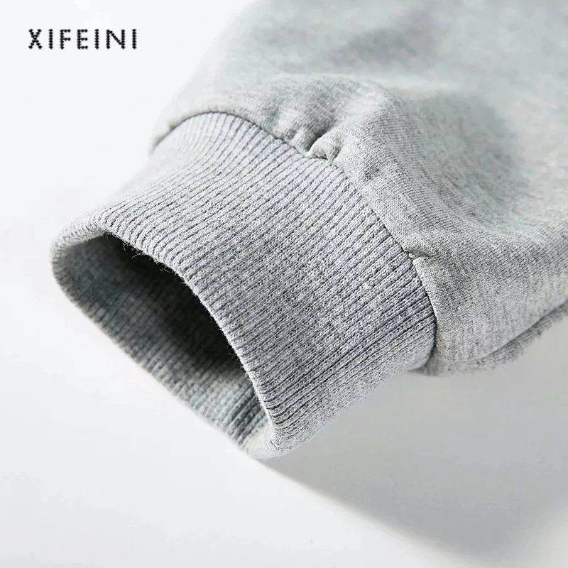 XIFEINI Мода Вышивка цветочные короткие Стиль Для женщин толстовки одежда с длинным