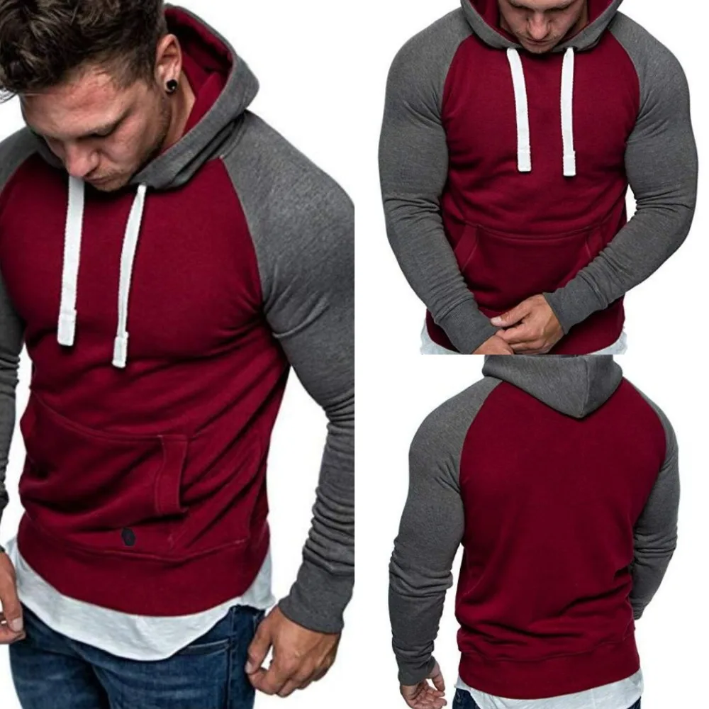 Spring Autumn Hoodies Slim Hooded Sweatshirts Mens Coats Male Casual-in ...