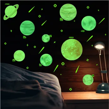 

2020 Best Selling Household Room Wall Planets Star PVC Sticker Mural Decor Decal Removable Accessories Home Family Dropshipping