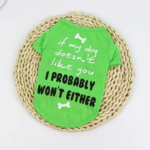 Tinghao маленькая собака рубашки для Размеры размеры S, M, L зеленый цвет сезон: весна–лето Собаки Кошки Одежда дышащий полиэстер футболка Chien BE-BFL007