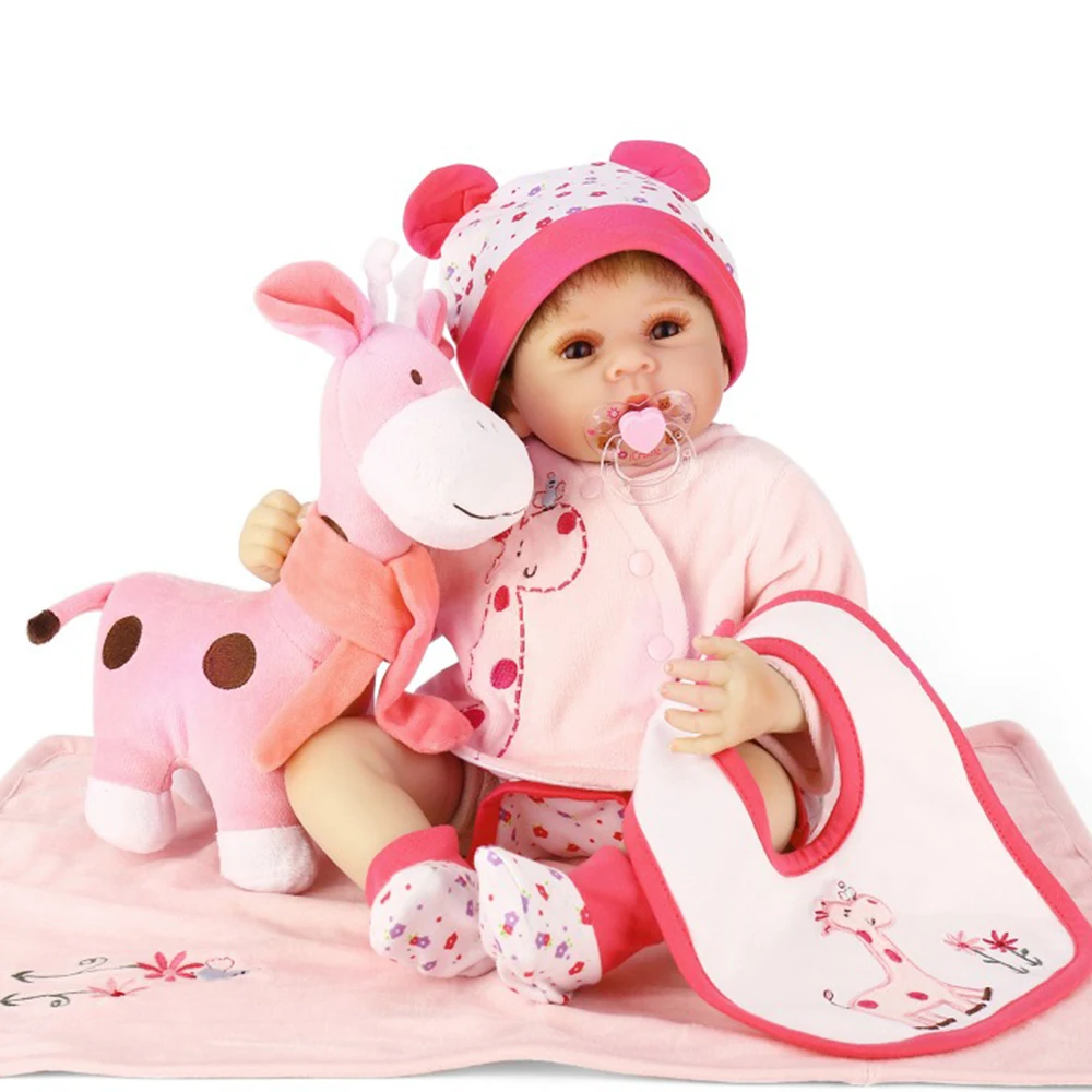 Bebes Reborn NPK настоящая babydoll 55 см силиконовая кукла для новорожденных девочек
