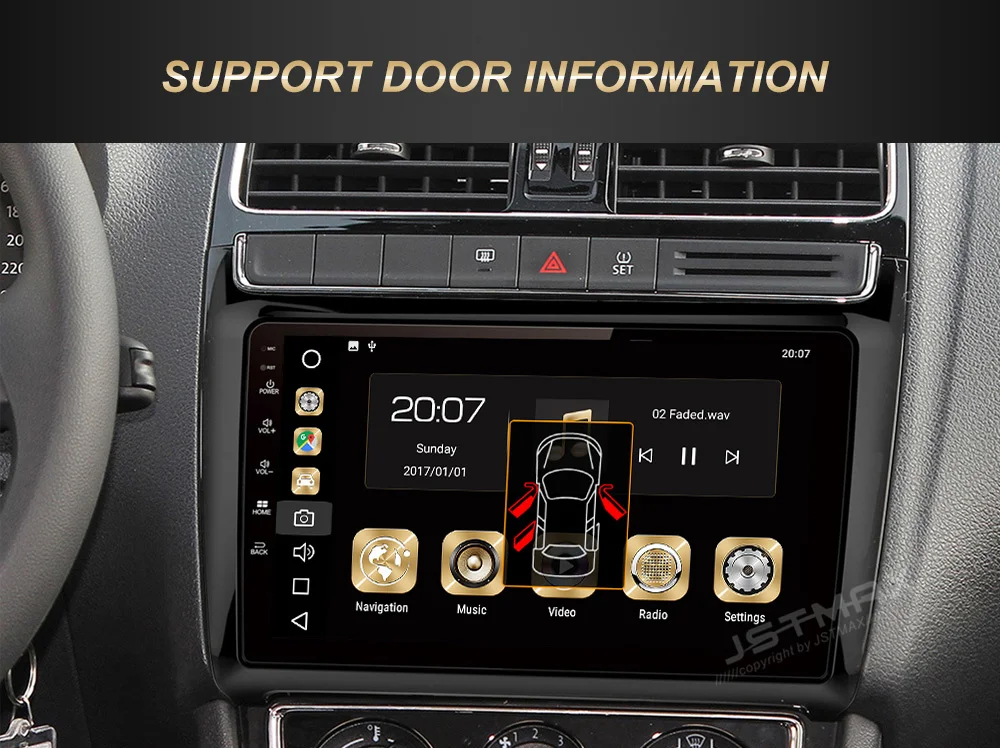 Flash Deal JSTMAX 10.2" Android 8.0 car dvd radio player for  VW New Polo 2012 2013 - 2016 gps navi Octa Core 4GB 32GB Auto Stereo(NO dvd) 4